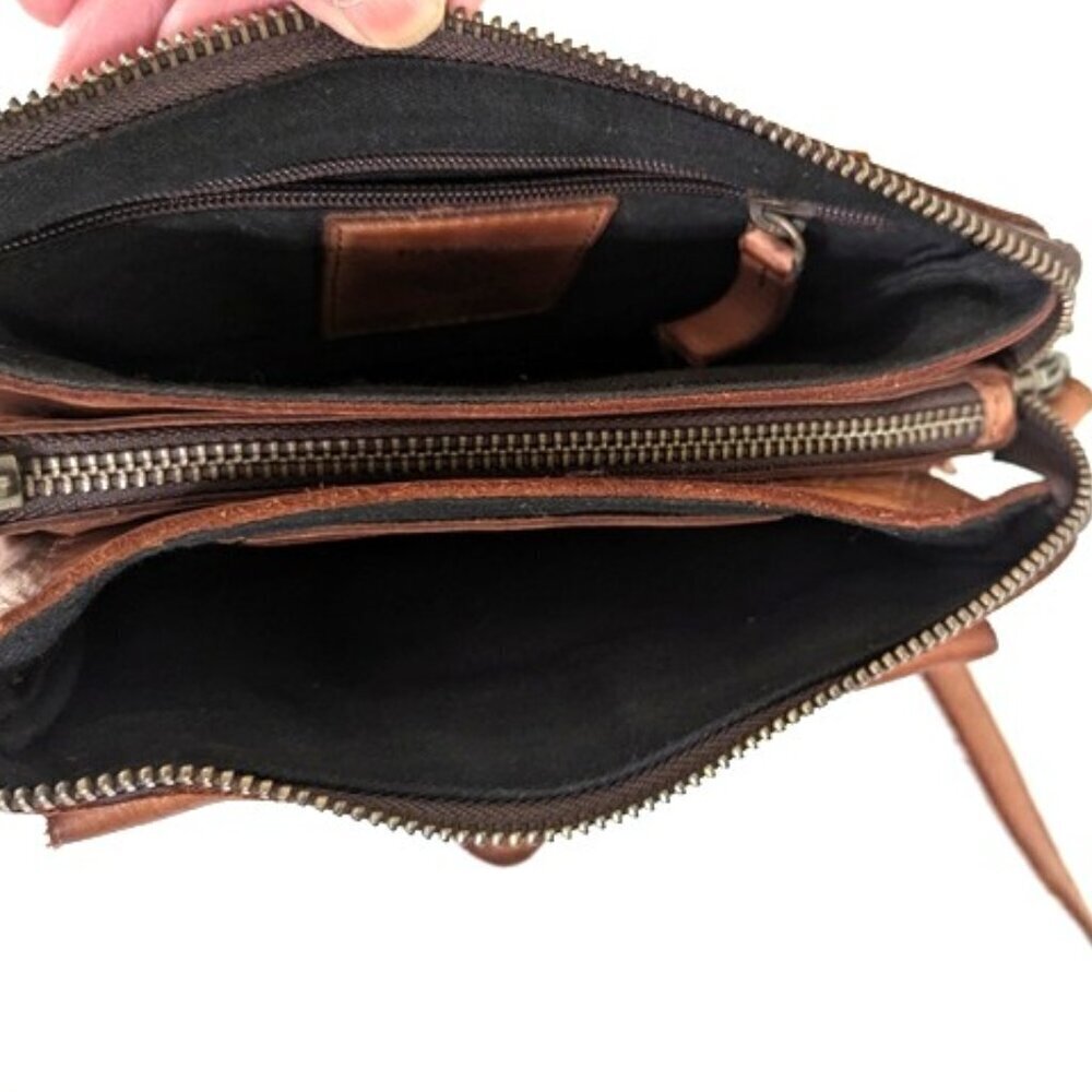 Harbour 2nd Luna Crossbody or Belt Bag in‎ Cognac Genuine Distressed Soft… - Picture 10 of 12